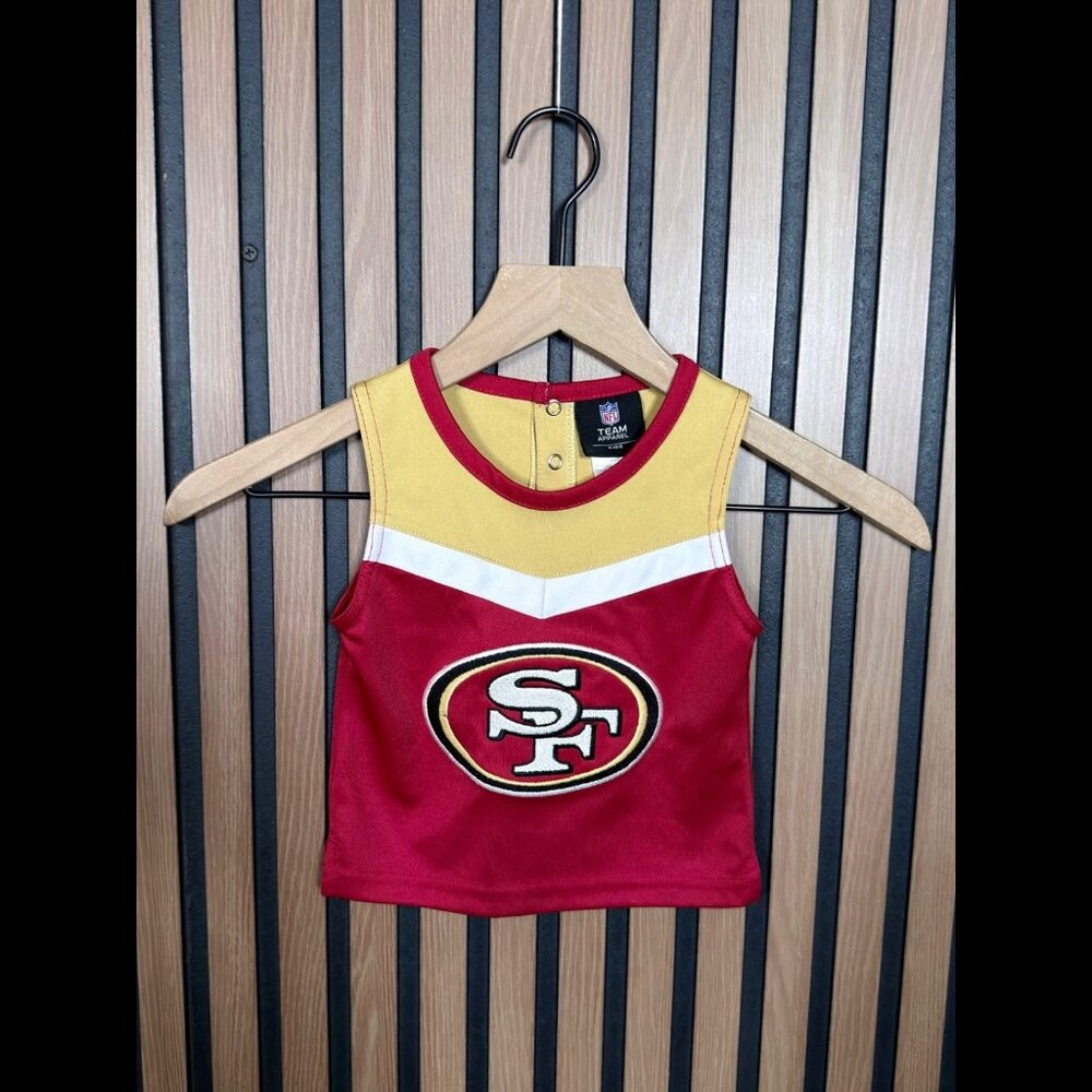 San Francisco 49ers 2T Girls Outerstuff Scarlet Spirit Red Cheerleader Top NFL